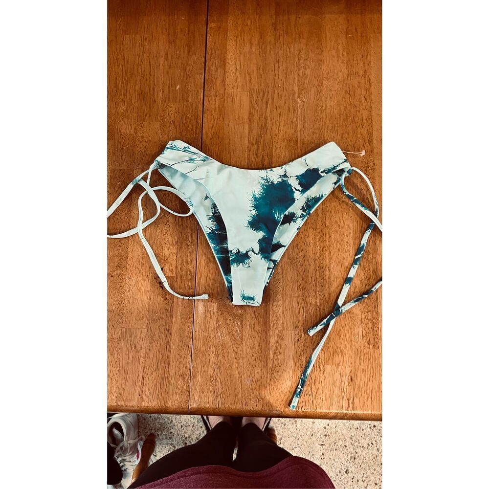 Zaful Blue tie dye Bakini Bottoms Size S NEW